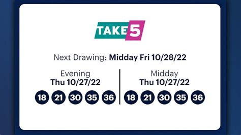 take 5 midday and evening